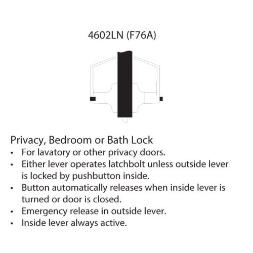 ACCENTRA AU4602LN 626 PRIVACY LEVERSET - Image 3