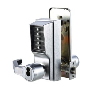 KABA -LL 1021 S C26D LEVER - MECHANICAL PUSHBUTTON LOCK w/ KEY OVERRIDE (LESS CORE)