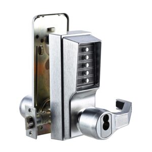 KABA -LR 1021 S C26D LEVER - MECHANICAL PUSHBUTTON LOCK w/ KEY OVERRIDE (LESS CORE)